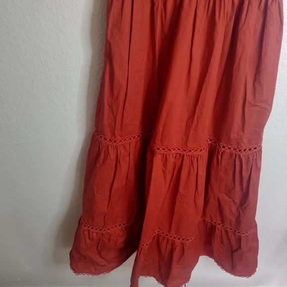 NWT Estelina Stellah Lace Trim Midi Dress Spice Sz S - Picture 9 of 13